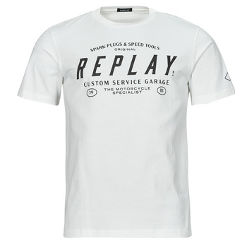 textil Herr T-shirts Replay M6840-000-2660 Vit