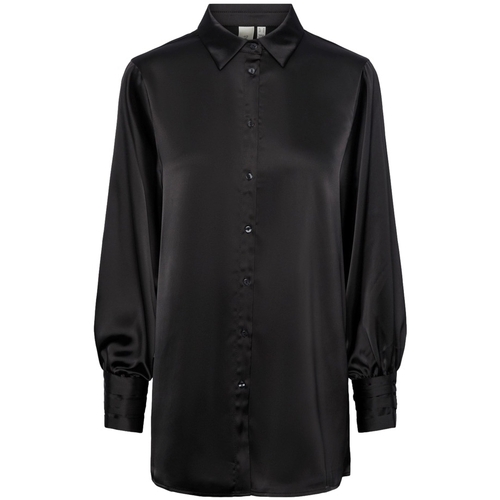 textil Dam Blusar Y.a.s YAS Noos Pella Shirt L/S - Black Svart