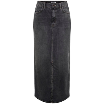 textil Dam Kjolar Only Noos Cilla Long Skirt - Washed Black Svart