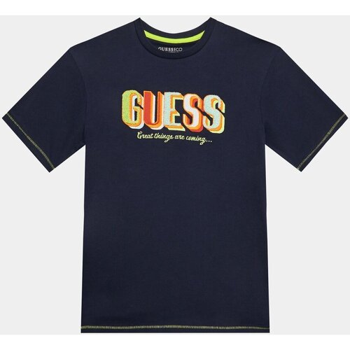 textil Barn T-shirts & Pikétröjor Guess L3YI08 K8HM4 Blå