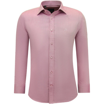 textil Herr Långärmade skjortor Gentile Bellini Business Plain Oxford Shirt Slim Rosa