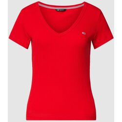 textil Dam T-shirts & Pikétröjor Tommy Jeans DW0DW17385 Röd