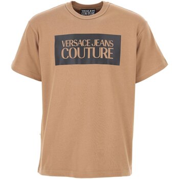 textil Herr T-shirts Versace 73GAF01 CJ04F Brun