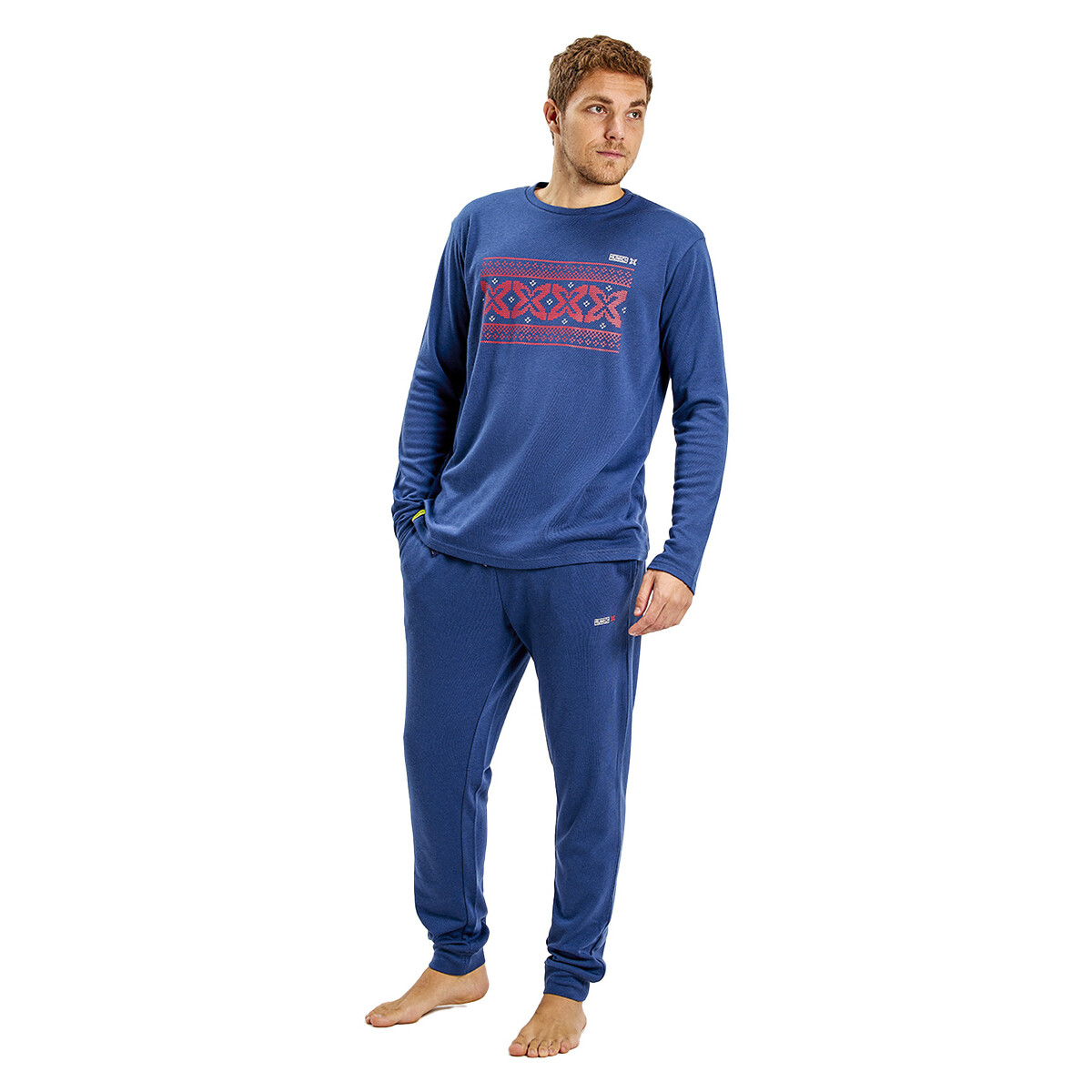 textil Herr Pyjamas/nattlinne Munich MUDP0250 Blå