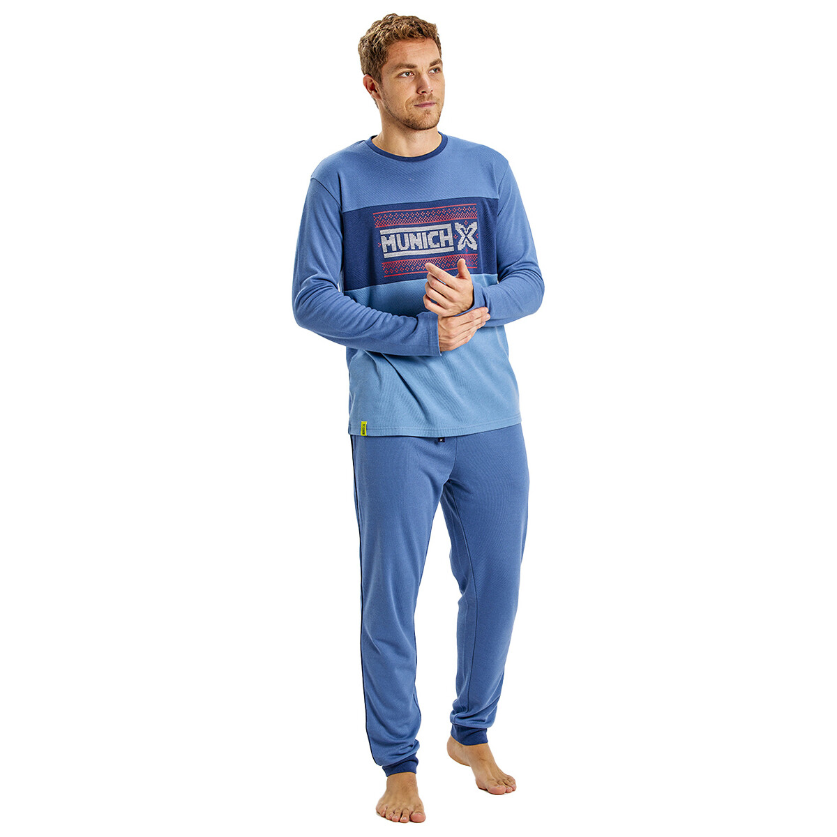 textil Herr Pyjamas/nattlinne Munich MUDP0252 Blå