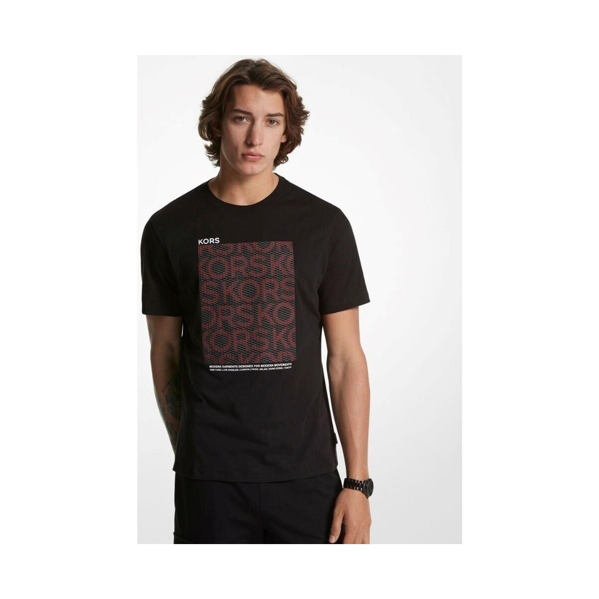 textil Herr T-shirts MICHAEL Michael Kors CH351RNFV4 Svart