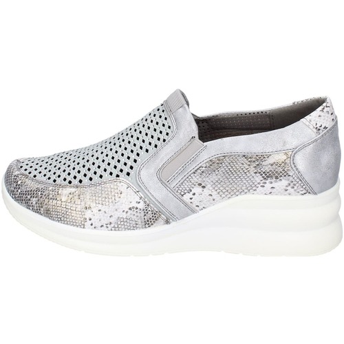 Skor Dam Loafers Moda Confort EY352 Silver