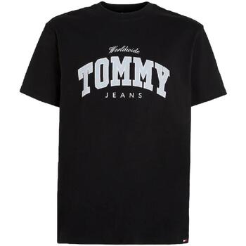 textil Herr T-shirts Tommy Hilfiger  Svart