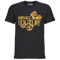 textil Herr T-shirts Versace Jeans Couture 76GAHG00 Svart / Guldfärgad