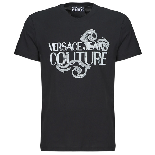 textil Herr T-shirts Versace Jeans Couture 76GAHG00 Svart / Vit