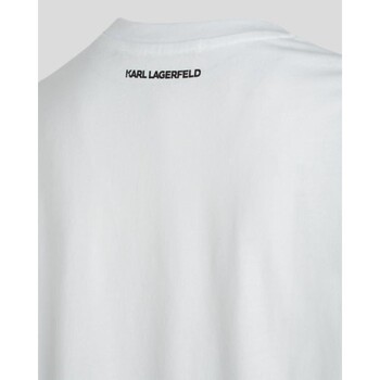 Karl Lagerfeld 240W1727 OVERSIZED IKONIK VARSITY TEE Vit
