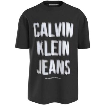 textil Herr T-shirts Calvin Klein Jeans  Svart