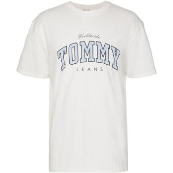 textil Herr T-shirts Tommy Hilfiger  Vit