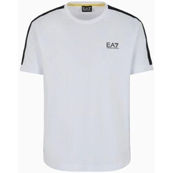 textil Herr T-shirts Emporio Armani EA7 3DPT35 PJ02Z Vit