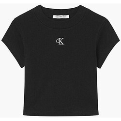 textil Dam T-shirts Calvin Klein Jeans J20J218337 Svart