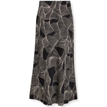 textil Dam Kjolar Vila Mula Skirt - Black/Grafic Svart
