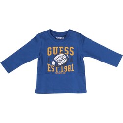 textil Pojkar Långärmade T-shirts Guess N4RI10K8HM4 Blå