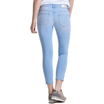 Only Carmen Zip Regular Jeans - Blue Denim Blå