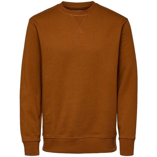 textil Herr Sweatshirts Selected Noos Sweatshirt Jason 340 - Monks Robe Brun