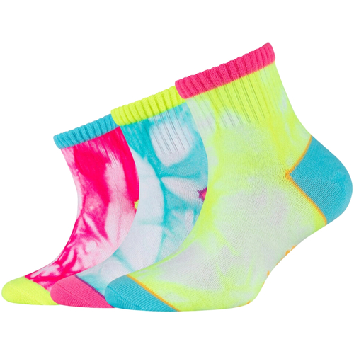 Underkläder Flickor Sportstrumpor Skechers 3PPK Girls Casual Fancy Tie Die Socks Flerfärgad