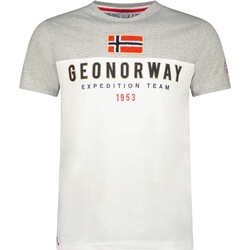 textil Herr T-shirts Geo Norway SW1276HGNO-GREY-WHITE Vit
