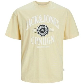 textil Herr T-shirts Jack & Jones 12251899 JORLUCCA Gul