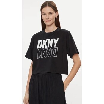 textil Dam T-shirts & Pikétröjor Dkny DP2T8559 Svart