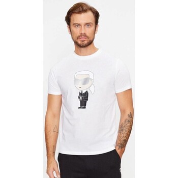textil Herr T-shirts Karl Lagerfeld 500251 755071 Vit