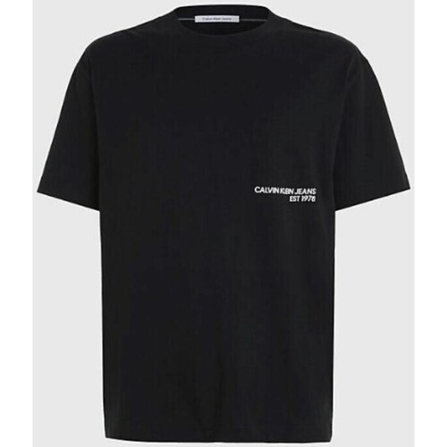 textil Herr T-shirts Calvin Klein Jeans J30J324652BEH Svart
