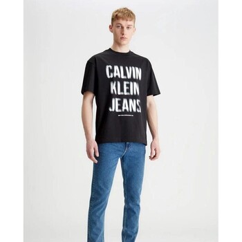 textil Herr T-shirts Calvin Klein Jeans J30J324648BEH Svart