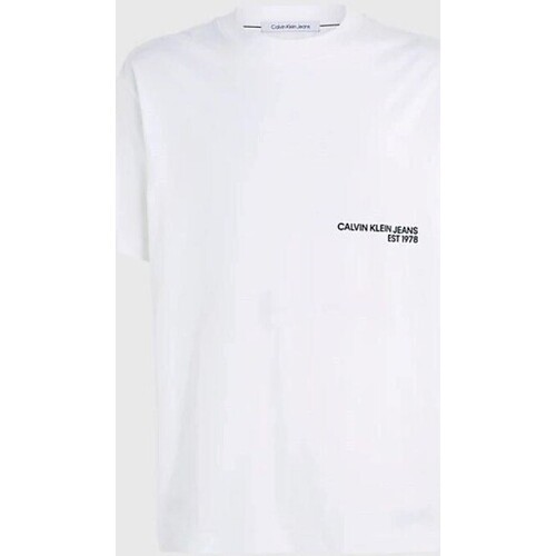 textil Herr T-shirts Calvin Klein Jeans J30J324652 Vit