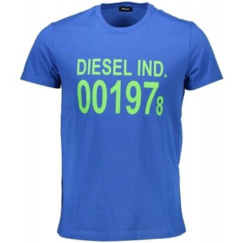 textil Herr T-shirts Diesel SASA-T-DIEGO Blå