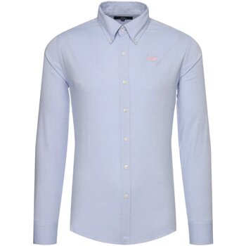 textil Herr Långärmade skjortor La Martina CCMC03-OX014 Blå