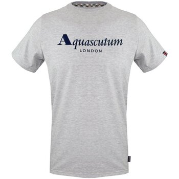 textil Herr T-shirts Aquascutum T0032378 Grå