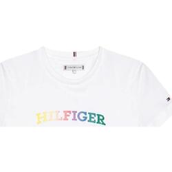 textil Flickor T-shirts Tommy Hilfiger  Vit