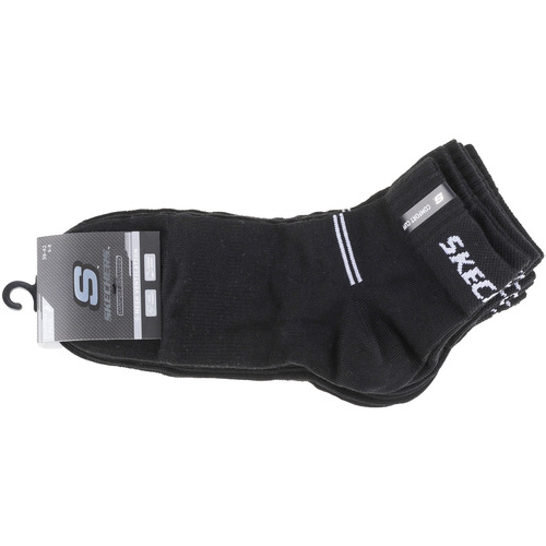 Underkläder Sportstrumpor Skechers 5PPK Wm Mesh Ventilation Quarter Socks Svart