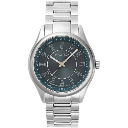 Klockor & Smycken Herr Armbandsur Nautica NAPBST004 Silver