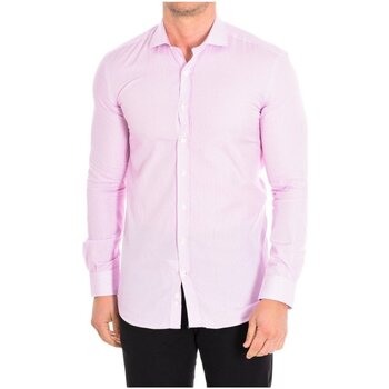 textil Herr Långärmade skjortor Cafe' Coton BAR6-SLIM-33LS Rosa