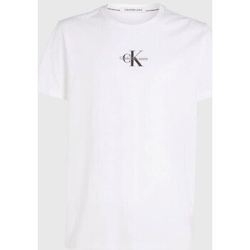 textil Herr T-shirts Calvin Klein Jeans J30J323483 Vit
