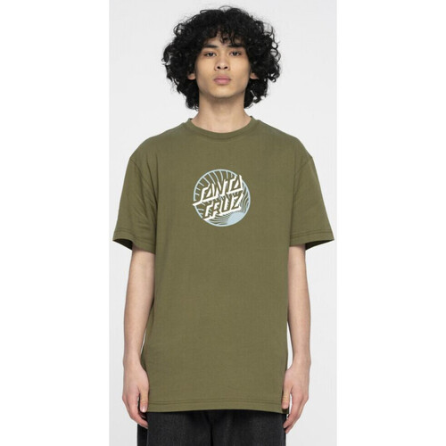 textil Herr T-shirts & Pikétröjor Santa Cruz Retreat dot front t-shirt Grön