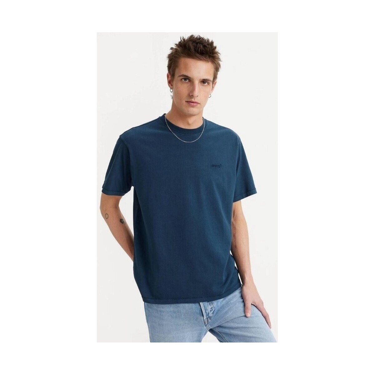 textil Herr T-shirts Levi's A0637 0058 RED TAB VINTAGE Blå