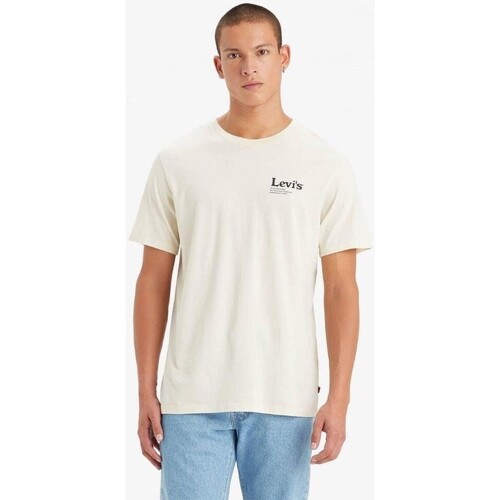 textil Herr T-shirts Levi's 22491 1493 GRAPHIC CREWNECK TEE Beige