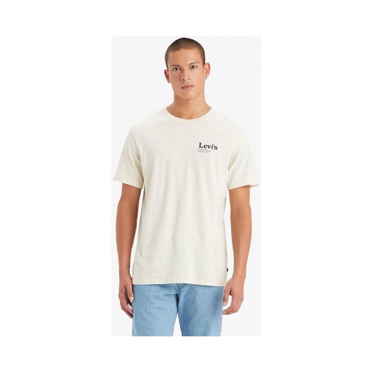 textil Herr T-shirts Levi's 22491 1493 GRAPHIC CREWNECK TEE Beige