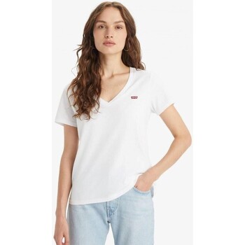 textil Dam T-shirts & Pikétröjor Levi's 85341 0002 PERFECT VNECK Vit