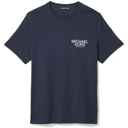 textil Herr T-shirts MICHAEL Michael Kors CR451VPFV4 SS MODERN LOGO TEE Blå