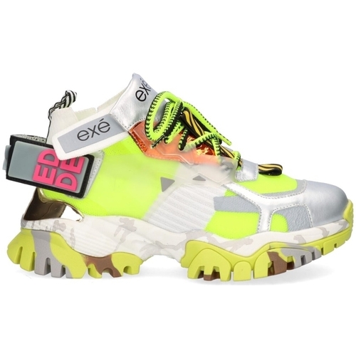 Skor Dam Sneakers Exé Shoes EXÉ Sneakers XY3925-1 - Silver/Grey/Lime Flerfärgad