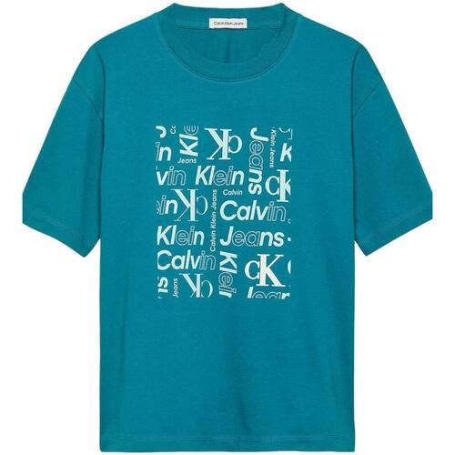 textil Pojkar T-shirts Calvin Klein Jeans  Blå