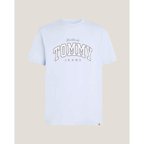 textil Herr T-shirts Tommy Hilfiger DM0DM18287 Blå
