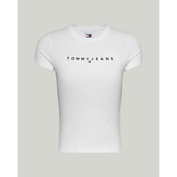 textil Dam T-shirts & Pikétröjor Tommy Hilfiger DW0DW17361YBR Vit