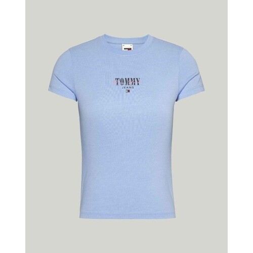 textil Dam T-shirts & Pikétröjor Tommy Hilfiger DW0DW17839C3S Blå